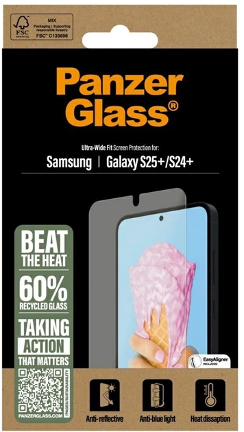 Захисна плівка Panzer Glass All-in-One Ultra-Wide Fit для Samsung Galaxy S25+ Transparent (PGRUWFAG37942) - зображення 4