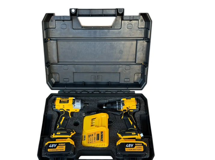 Професійний набір АКБ інструментів 2 в 1 DeWalt: ударний гайковерт і шуруповерт у кейсі - зображення 10