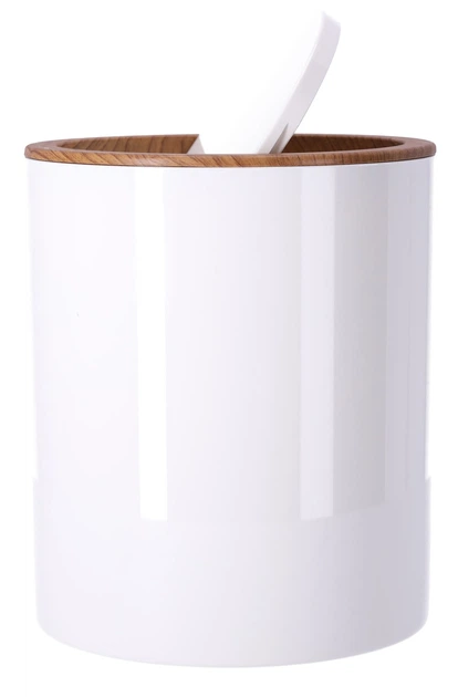 Zestaw akcesoriów łazienkowych Berretti 5 elementów Biały + drewno (5902041307887) - obraz 5