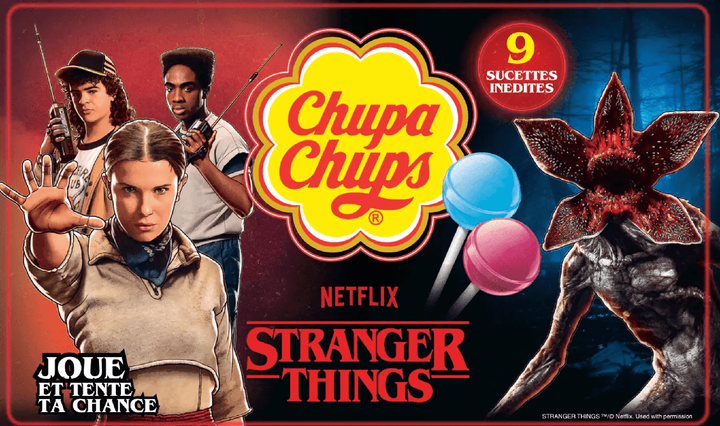 Леденцы на палочке Chupa Chups Stranger Things 5 flavours Странные Чудеса 10шт 120г - изображение 4