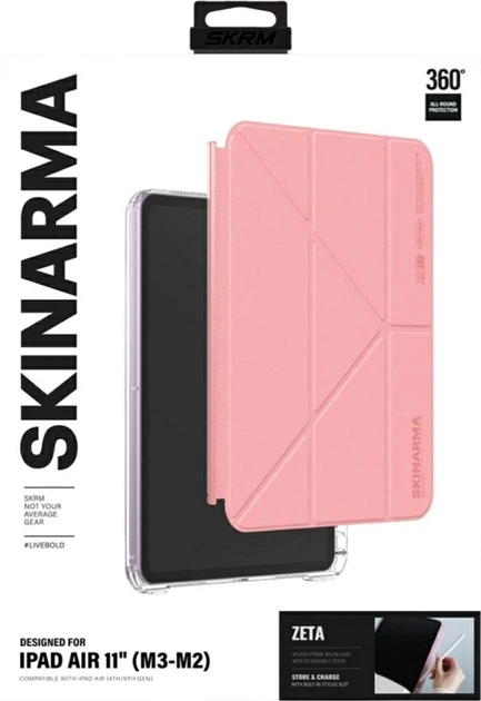 Etui z klapką SkinArma Zeta do Apple iPad Air 11" (M2, M3) / Air 10.9" (4th, 5th gen) Pink (SK-PDA11M3-ZETAPNK) - obraz 8