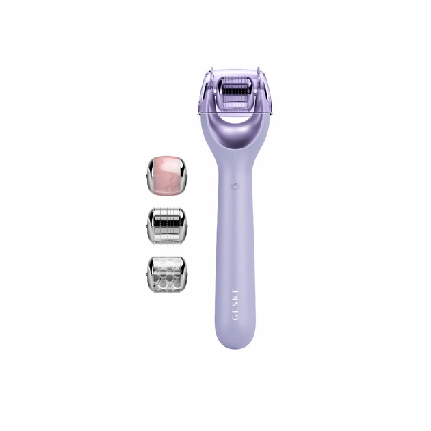 Электронный роллер для лица с микроиглами GESKE MicroNeedle Face Roller 9в1 пурпурный - изображение 3