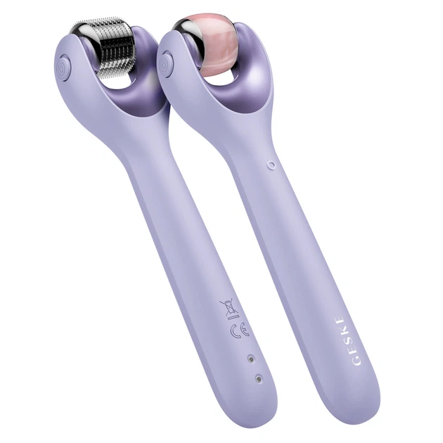 Электронный роллер для лица с микроиглами GESKE MicroNeedle Face Roller 9в1 пурпурный - изображение 5