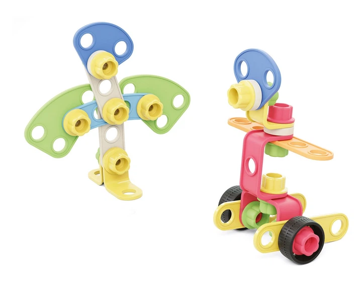 Klocki konstrukcyjne Quercetti Tecno Play Budownictwo ekologiczne 52 elementy (8007905861646) - obraz 5