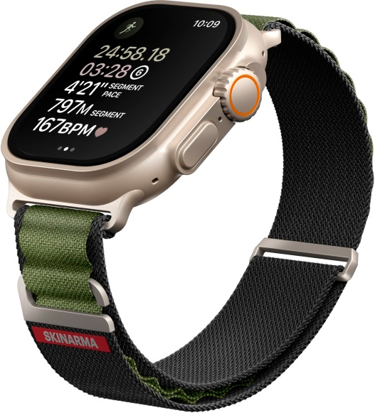Pasek Skinarma Kobu do Apple Watch Ultra Olive (8886461243031) - obraz 2