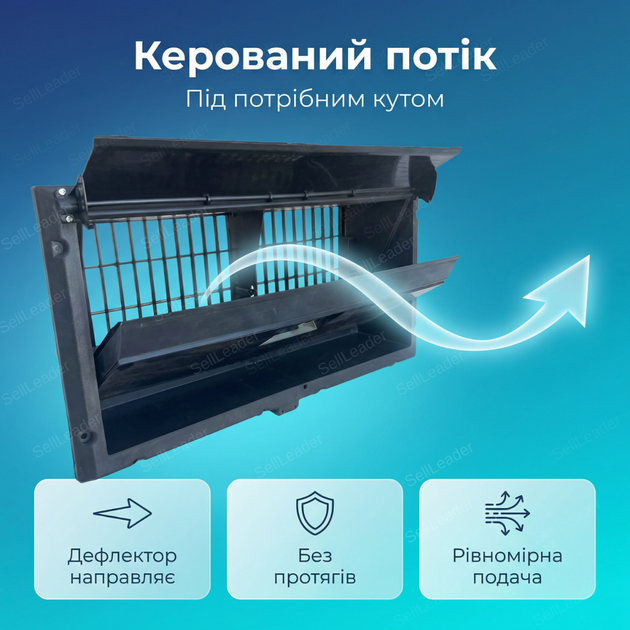Клапан вентиляционный 600×325 мм с дефлектором для свинарника коровника фермы глубина 160 мм сервопривод 24В - изображение 6