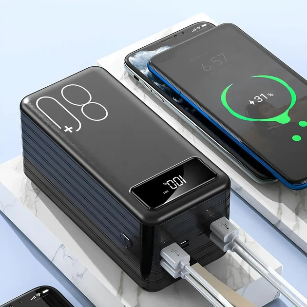 Повербанк 80000 mAh (Power Bank) Torima TRM-1080 22,5W з ліхтариком - зображення 6