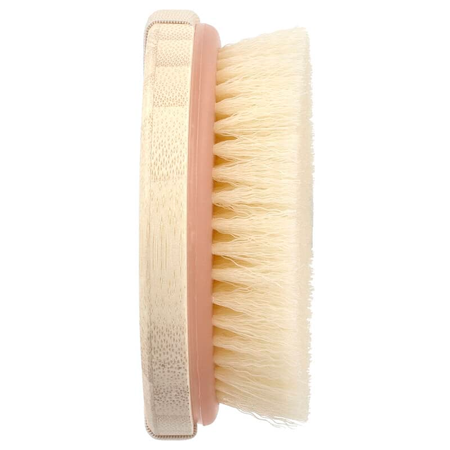 Щітка для сухого масажу EcoTools "Dry Body Brush" бамбукова ручка із синтетичним ворсом / щетиною середньої жорсткості для лімфодренажу тіла від целюліту (1 шт.) - зображення 5
