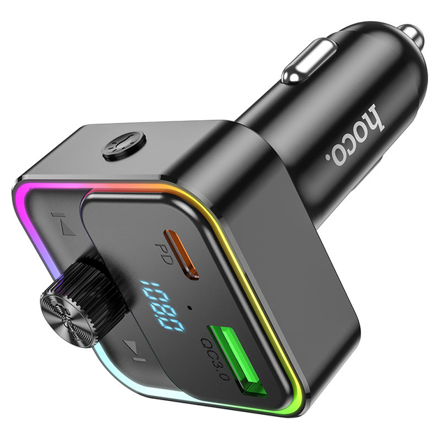 Автомобильный FM-трансмиттер зарядное устройство модулятор Bluetooth MP3 с быстрой зарядкой 30w 80x43x44 мм (482641-Prob) - изображение 5