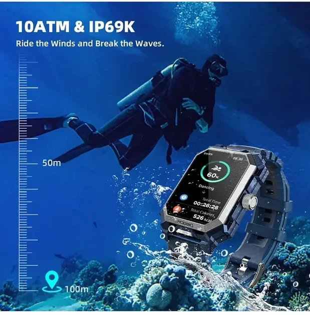 Смарт-часы Rogbid S3 Titanium 2025, AMOLED 1.96", 123 спортивных режима, GPS, NFC, MIL-STD-810H, водостойкие, пульсометр, трек - изображение 6