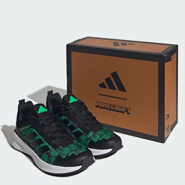 Підліткові кросівки для хлопчика Adidas Minecraft Fortarun J JR1932 37.5 Core Black (4068806237613) - зображення 7