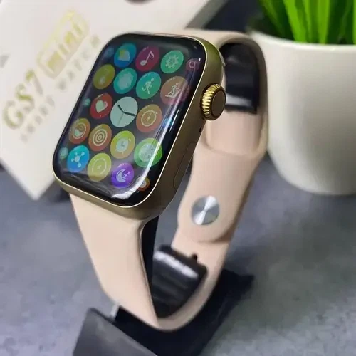 золотые Смарт-часы Smart Watch GS7 MINI 41 мм, Фитнес часы с тонометром и пульсоксиметром - изображение 2