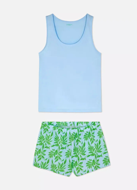 Пижама Primark Cotton Vest And Short Pyjamas XXS комплект для дома и сна Голубой (9023) - Фото 6 Пижама Primark Cotton Vest And Short Pyjamas XXS комплект для дома и сна Голубой (9023) - изображение 6