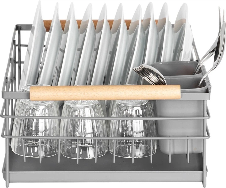 Сушарка для посуду Vilde сіра 43 x 28.5 x 14.5 см (5904316475499) - зображення 6