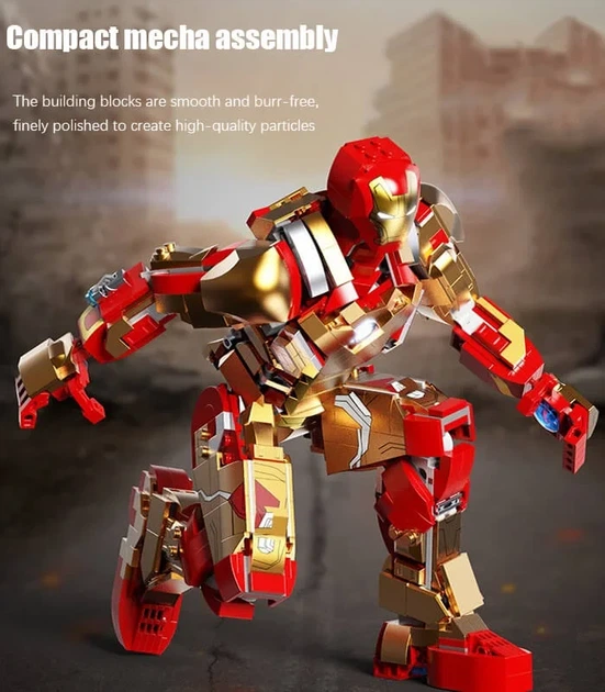 Конструктор Залізна людина Iron Man Mechanical Mark 42, 1126 деталь - Фото 4 Конструктор Залізна людина Iron Man Mechanical Mark 42, 1126 деталь - зображення 4