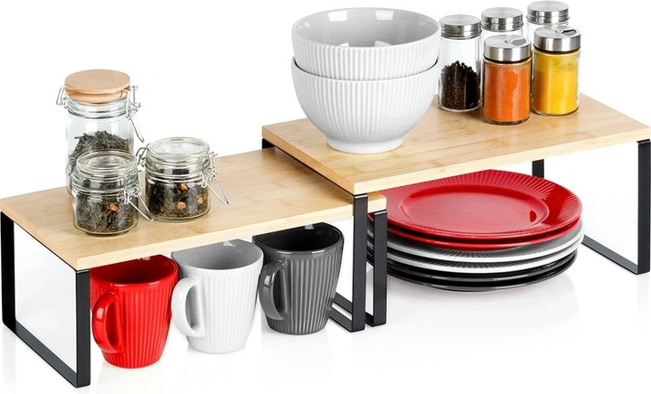 Полиця кухонна Vilde бамбукова 2 шт (5904316492526) - зображення 2