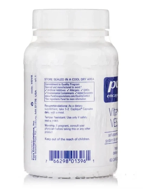 Витамин Д3 Pure Encapsulations (Vitamin D3 VESIsorb) 60 капсул - зображення 3