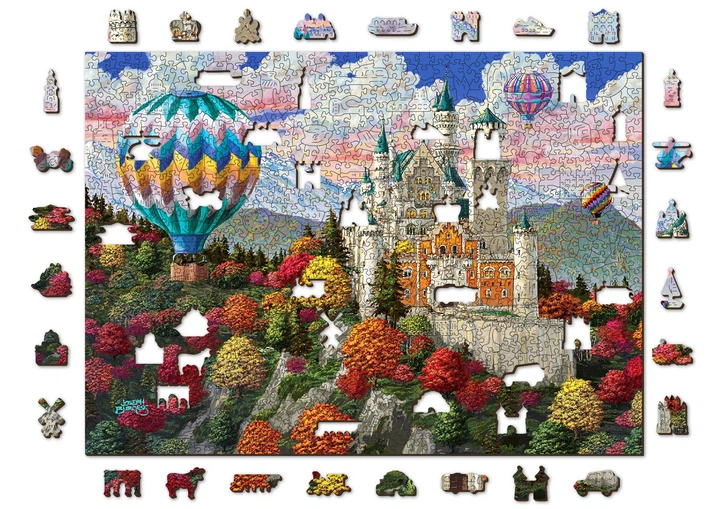 Drewniana układanka z figurkami Wooden City Zamek Neuschwanstein 1010 elementów 62693 (5904151822021) - obraz 3