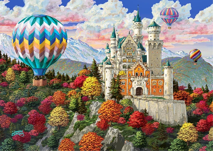 Drewniana układanka z figurkami Wooden City Zamek Neuschwanstein 1010 elementów 62693 (5904151822021) - obraz 7