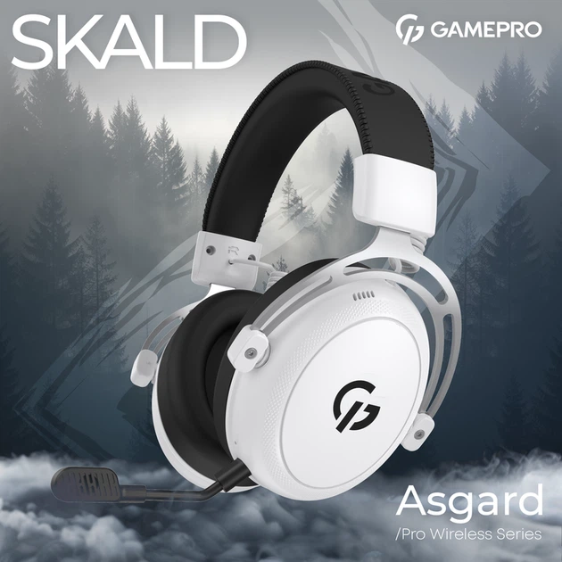 Бездротова ігрова гарнітура GamePro Asgard Skald (HSW160W) - зображення 9