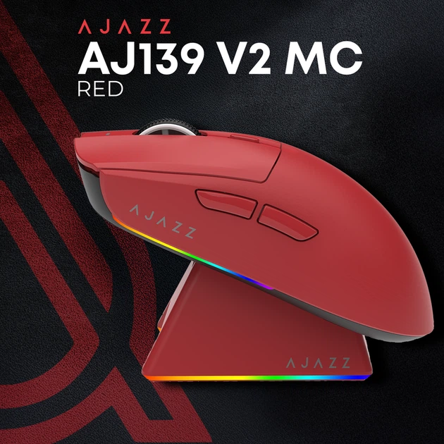 Бездротова ігрова миша Ajazz AJ139 V2 MC Red (AJ139-V2-MC-R) - изображение 6