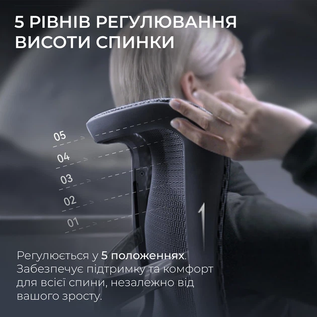 Крісло офісне Sihoo DORO S300 Mesh Dark Grey - Фото 10 Крісло офісне Sihoo DORO S300 Mesh Dark Grey - зображення 10