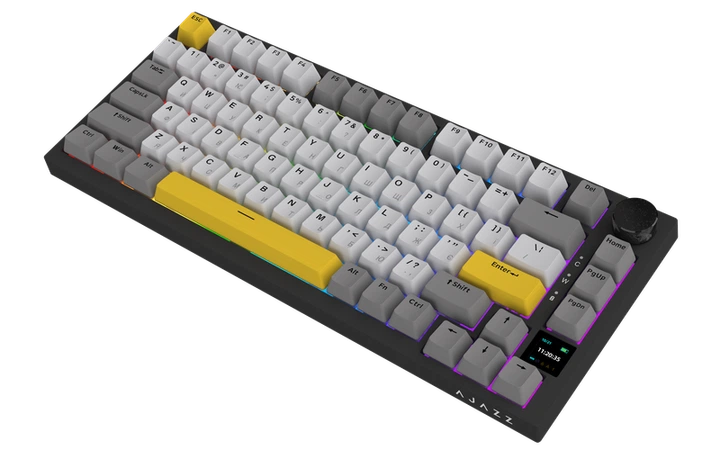 Бездротова механічна клавіатура Ajazz AK820 PRO 75% Flying Fish Switch Black RGB (AK820PRO-FF-BGY) - изображение 4