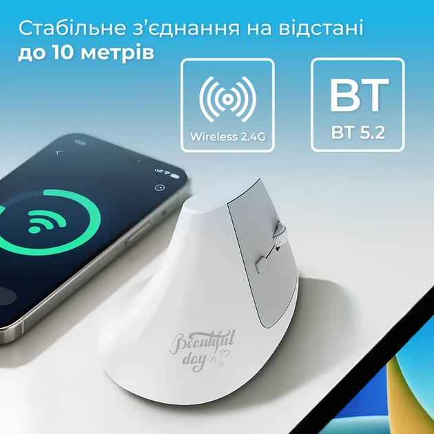 Бездротова миша Ajazz i300 White (i300-W) - зображення 7