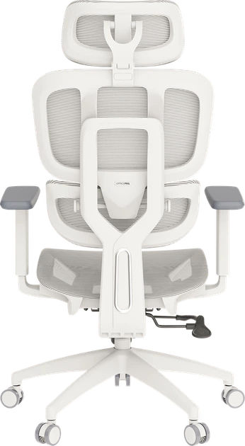 Крісло офісне OfficePro Skyline OC680-W-LG-LG - Фото 3 Крісло офісне OfficePro Skyline OC680-W-LG-LG - зображення 3