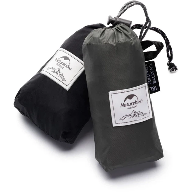Рюкзак компактний надлегкий Naturehike Ultralight NH17A012-B, 18 л, чорний - зображення 5