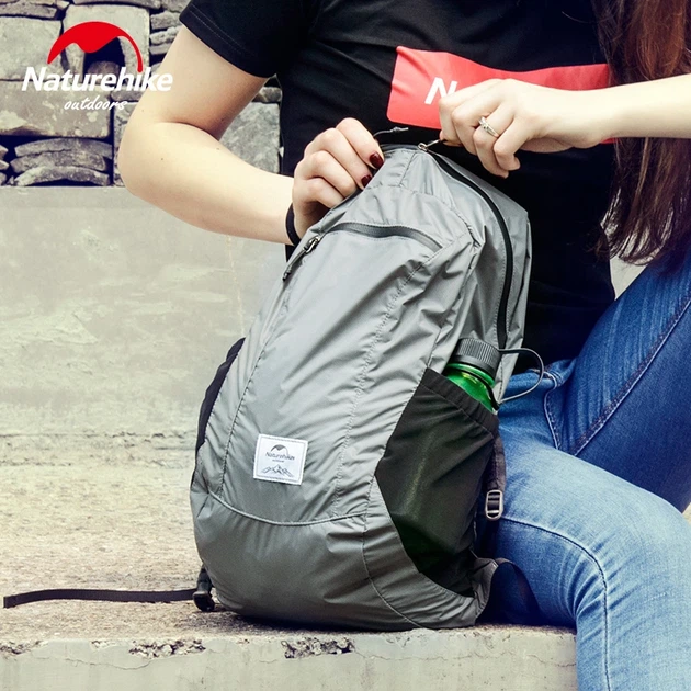 Рюкзак компактний надлегкий Naturehike Ultralight NH17A012-B, 18 л, чорний - зображення 7