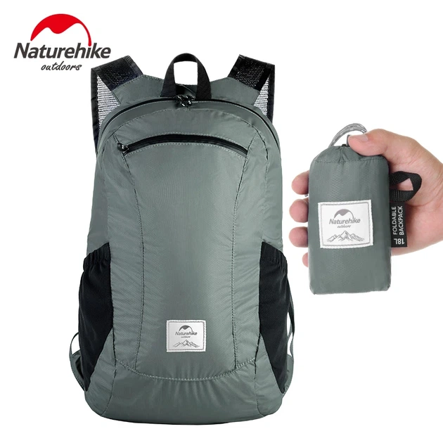Рюкзак компактний надлегкий Naturehike Ultralight NH17A012-B, 18 л, чорний - зображення 9