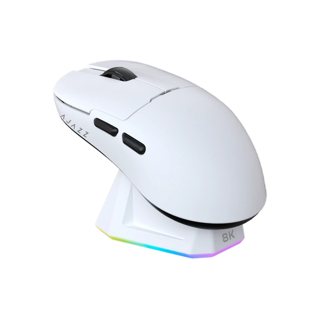 Ігрова бездротова миша Ajazz AJ159PRO -3 Mod-White-3395-8K Charging Dock - изображение 2