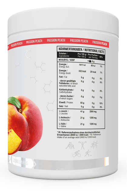 MST® BCAA Zero Комплекс Амінокислот без цукру - 540 г Персик-Маракуя (4260641161188) - зображення 2