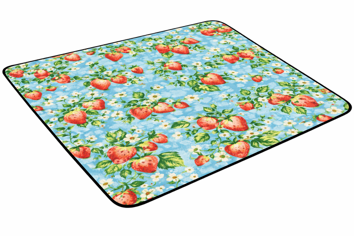Плед складний утеплений для пікніка Bolan Home&Design Strawberry 130x170 см пляжний килимок фліс - Фото 2 Плед складний утеплений для пікніка Bolan Home&Design Strawberry 130x170 см пляжний килимок фліс - зображення 2