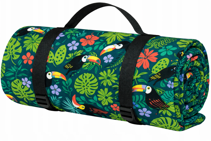 Плед складний утеплений для пікніка Bolan Home&Design Toucan 130x170 см пляжний килимок фліс - зображення 2
