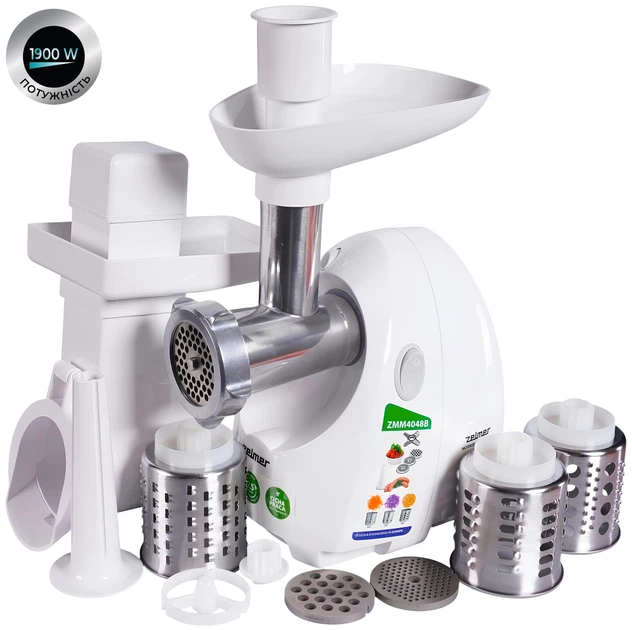 Электрическая мясорубка с шинковками Zelmer ZMM4048B – фото