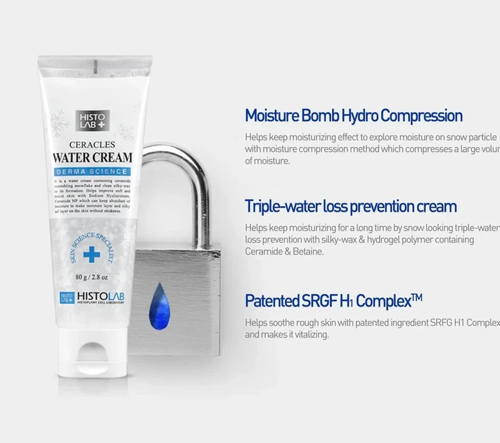 Крем увлажняющий с kерамидами Histolab Ceracles water cream 80мл - изображение 3