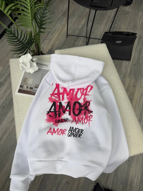 Unisex худис принтом / Белый 42-46 - Фото 6 Unisex худис принтом / Белый 42-46 - изображение 6