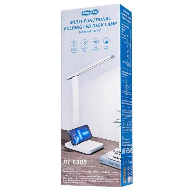 Настільна лампа Remax RT-E305 світлодіодна (180°/3W/1200mAh/2.5-12H) Нічник з управлінням для підсвічування, читання, регульований світло - зображення 2