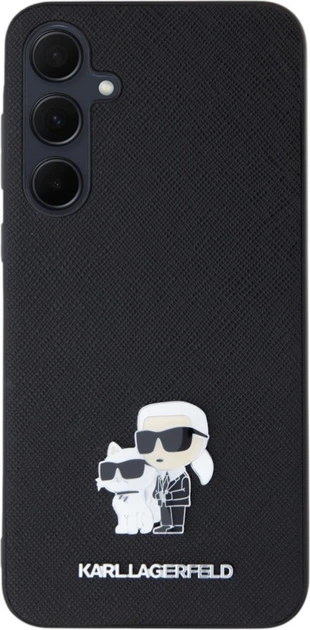 Etui Karl Lagerfeld Saffiano Karl&Choupette Pin do Samsung Galaxy A35 Black (KLHCSA35SAKCNPK) - obraz 2