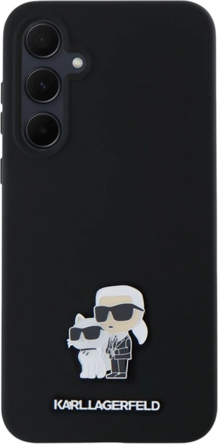 Etui Karl Lagerfeld Silicone Karl&Choupette Metal Pin do Samsung Galaxy A35 Black (KLHCSA35SMHKCNPK) - obraz 2