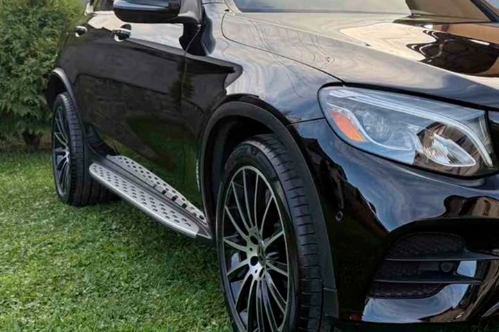 Бокові пороги (2 шт) для Mercedes GLC X253 2015-2022 рр - зображення 2