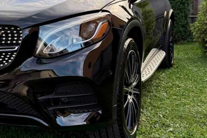 Бокові пороги (2 шт) для Mercedes GLC X253 2015-2022 рр - зображення 3