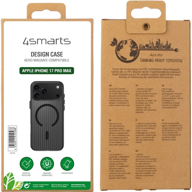 Etui 4smarts Design Case Aero do Apple iPhone 17 Pro Max Black (4252011912568) - obraz 2