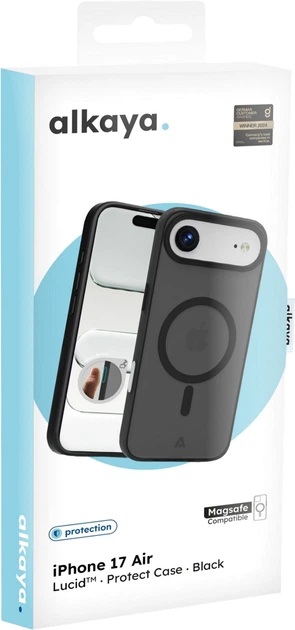 Панель alkaya LUCID Protect для Apple iPhone Air Black (4262454779338) - зображення 2