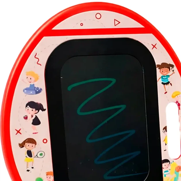 Дитячий планшет для малювання LCD 4.5 дюйми на батарейках зі стілусом для дітей від 3 років модель Ракета 4502-3 - зображення 4