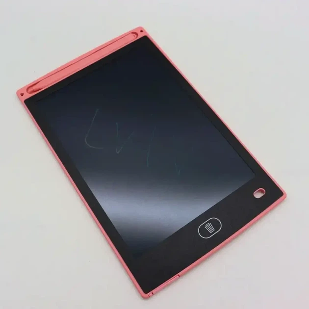 Графічний LCD планшет для малювання 8.5 дюймів з стілус кольорова дошка для записів рожевий - зображення 8