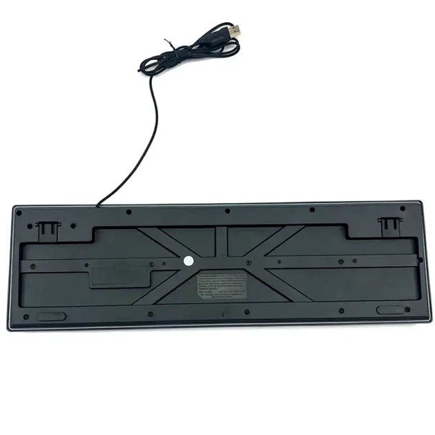 Ігрова клавіатура з RGB підсвічуванням USB провідна універсальна модель KR 6300 чорна - зображення 7