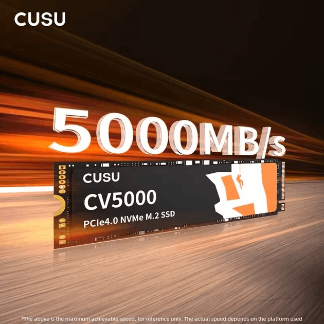 Твердотільний накопичувач SSD 512Gb, CUSU CV5000, PCI-E 4.0 x4, M.2 2280, 3D TLC, 5000/3000 МБ/с (KS2G2512DS) - зображення 2